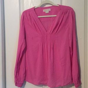 MK pink long-sleeve top